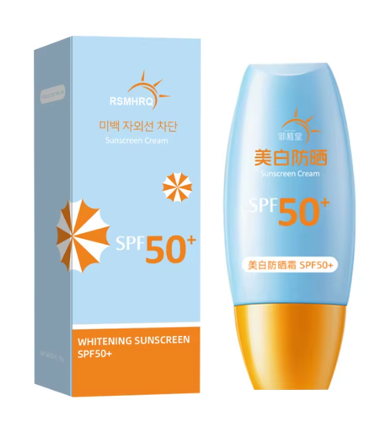 Broad Spectrum Whitening Sunscreen Cream SPF50+ 30g Titanium Dioxide UV Protection Brightening Face Primer Care